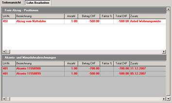4011 Lohn bearbeiten Abzuege Nettolohn