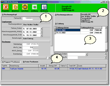 3062 Faktura bearbeiten